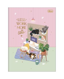 imagem principal do produto Caderno Brochura Capa Dura Universitário Purrfect Cats 80 Folhas