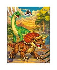 imagem principal do produto Caderno Brochura Capa Dura Universitário Raptor 80 Folhas