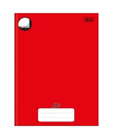 imagem principal do produto Caderno Brochura Capa Dura Universitário sem Pauta D+ Vermelho 96 Folhas