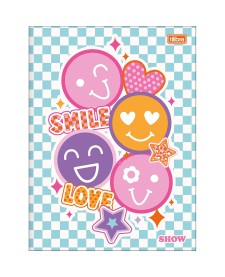 imagem principal do produto Caderno Brochura Capa Dura Universitário Show Feminino 80 Folhas