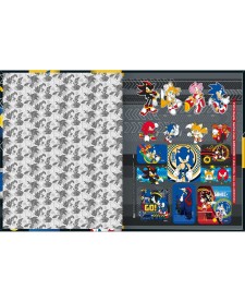 imagem de detalhe produto Caderno Brochura Capa Dura Universitário Sonic 48 Folhas
