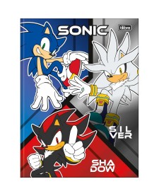 imagem principal do produto Caderno Brochura Capa Dura Universitário Sonic 48 Folhas