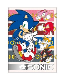 imagem principal do produto Caderno Brochura Capa Dura Universitário Sonic 48 Folhas