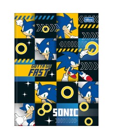 imagem principal do produto Caderno Brochura Capa Dura Universitário Sonic 80 Folhas