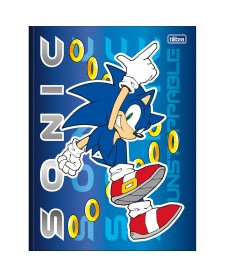 imagem principal do produto Caderno Brochura Capa Dura Universitário Sonic 80 Folhas