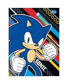 imagem principal do produto Caderno Brochura Capa Dura Universitário Sonic 80 Folhas