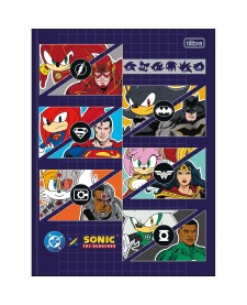 imagem principal do produto Caderno Brochura Capa Dura Universitário Sonic DC 80 Folhas