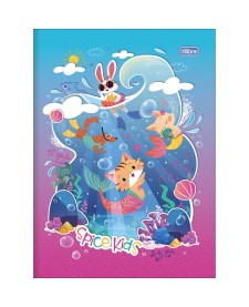 imagem principal do produto Caderno Brochura Capa Dura Universitário Spice Kids Feminino 80 Folhas
