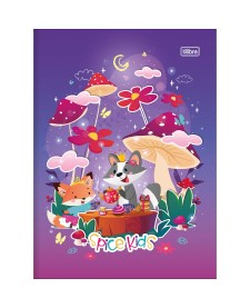 imagem principal do produto Caderno Brochura Capa Dura Universitário Spice Kids Feminino 80 Folhas