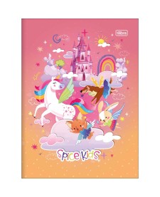 imagem principal do produto Caderno Brochura Capa Dura Universitário Spice Kids Feminino 80 Folhas
