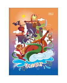 imagem principal do produto Caderno Brochura Capa Dura Universitário Spice Kids Masculino 80 Folhas