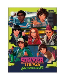 imagem principal do produto Caderno Brochura Capa Dura Universitário Stranger Things: Histórias de 85 - 80 Folhas