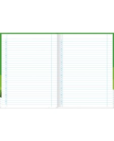 imagem de detalhe produto Caderno Brochura Capa Dura Universitário Tilibom Verde com Pautas Numeradas 123 80 Folhas