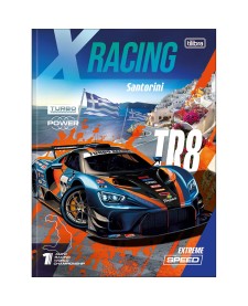 imagem principal do produto Caderno Brochura Capa Dura Universitário X-Racing 48 Folhas