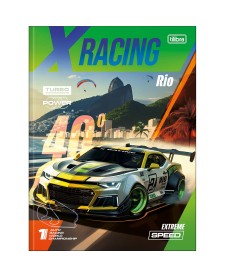 imagem principal do produto Caderno Brochura Capa Dura Universitário X-Racing 80 Folhas