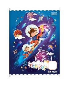 imagem principal do produto Caderno Brochura Capa Flexível Universitário Sem Pauta Spice Kids 60 Folhas