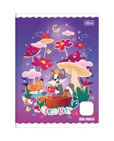 imagem principal do produto Caderno Brochura Capa Flexível Universitário Sem Pauta Spice Kids 60 Folhas