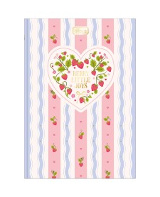 imagem principal do produto Caderno Brochura Decorado Capa Dura 1/4 Be Berry! 80 Folhas