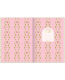 imagem de detalhe produto Caderno Brochura Decorado Capa Dura 1/8 Be Berry! 80 Folhas