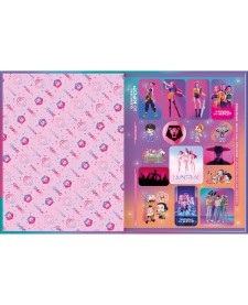 imagem de detalhe produto Caderno Brochura Universitário Guerreiras do K-Pop 80 Folhas