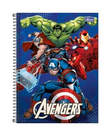imagem principal do produto Caderno Capa Dura Universitário 1 Matéria Avengers Fit 80 Folhas