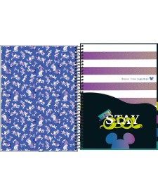 imagem de detalhe produto Caderno Capa Dura Universitário 1 Matéria Mickey Real Life 80 Folhas