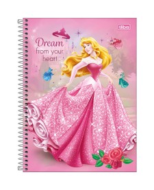 imagem principal do produto Caderno Capa Dura Universitário 1 Matéria Princesas Fit 80 Folhas