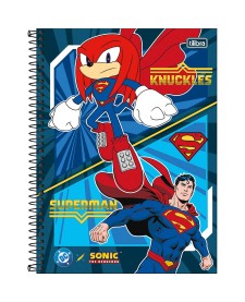 imagem principal do produto Caderno Capa Dura Universitário 1 Matéria Sonic DC 80 Folhas