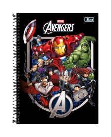 imagem principal do produto Caderno Capa Dura Universitário 10 Matérias Avengers 160 Folhas