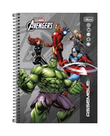 imagem principal do produto Caderno Capa Dura Universitário 10 Matérias Avengers 160 Folhas