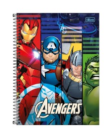 imagem principal do produto Caderno Capa Dura Universitário 10 Matérias Avengers Fit 160 Folhas