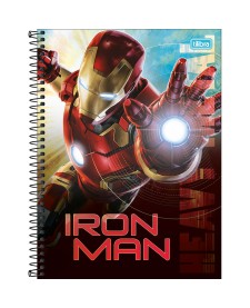 imagem principal do produto Caderno Capa Dura Universitário 10 Matérias Iron Man 160 Folhas