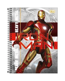 imagem principal do produto Caderno Capa Dura Universitário 10 Matérias Iron Man 160 Folhas