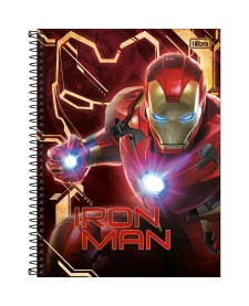 imagem principal do produto Caderno Capa Dura Universitário 10 Matérias Iron Man 160 Folhas