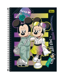 imagem principal do produto Caderno Capa Dura Universitário 10 Matérias Mickey Real Life 160 Folhas