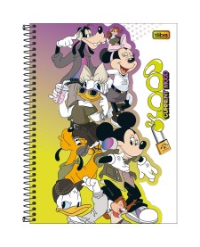 imagem principal do produto Caderno Capa Dura Universitário 10 Matérias Mickey Real Life 160 Folhas