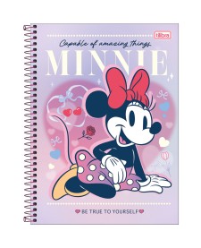 imagem principal do produto Caderno Capa Dura Universitário 10 Matérias Minnie Fashion 160 Folhas