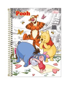 imagem principal do produto Caderno Capa Dura Universitário 10 Matérias Pooh Core 160 Folhas
