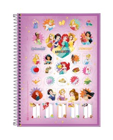 imagem de detalhe produto Caderno Capa Dura Universitário 10 Matérias  Princesas Fit 160 Folhas