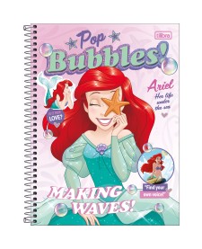 imagem principal do produto Caderno Capa Dura Universitário 10 Matérias  Princesas Fit 160 Folhas