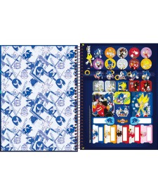 imagem de detalhe produto Caderno Capa Dura Universitário 10 Matérias Sonic 160 Folhas