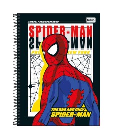imagem principal do produto Caderno Capa Dura Universitário 10 Matérias Spider-Man Fit 160 Folhas