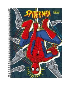 imagem principal do produto Caderno Capa Dura Universitário 10 Matérias Spider-Man Fit 160 Folhas