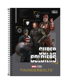 imagem principal do produto Caderno Capa Dura Universitário 10 Matérias Thunderbolts 160 Folhas
