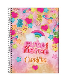 imagem principal do produto Caderno Capa Dura Universitário Capricho Fit 10 Matérias 160 Folhas