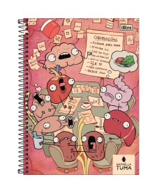 imagem principal do produto Caderno Capa Dura Universitário Rafa Tuma 10 Matérias 160 Folhas