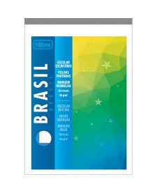 imagem principal do produto Caderno Colado ao Alto Brasil c/ Margem 50 Folhas