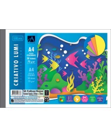 imagem principal do produto Caderno Colado Criativo A4 Lumi Académie 50 Folhas