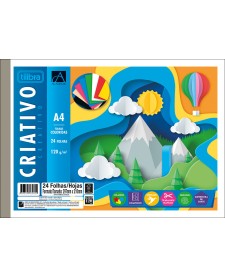 imagem principal do produto Caderno Colado Criativo Académie A4 120g/m² 24 Folhas