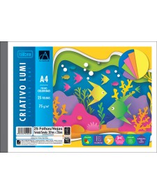 imagem principal do produto Caderno Colado Criativo Lumi Académie A4 75g/m² 25 Folhas